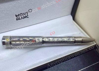 Mont Blanc Gandhi Replica SS Silver Ballpoint Pen